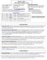 Bulletin 10 3 2021 (27th OT)