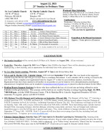 Bulletin 8 22 2021 (21st OT)